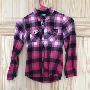 Pink justice flannel